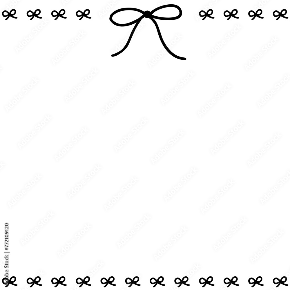 Obraz premium シンプルなリボンのフレーム