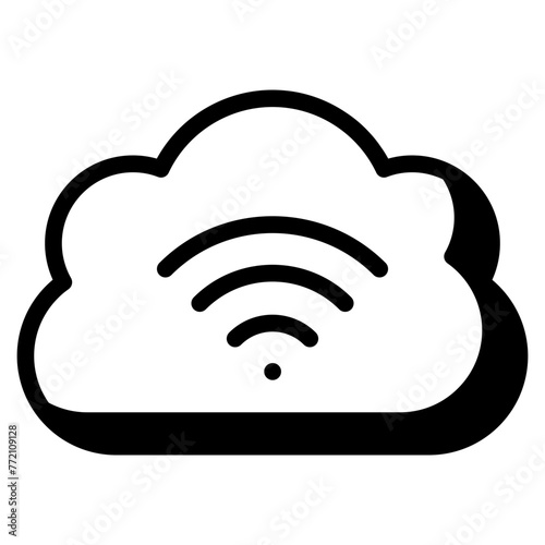 Cloud Wifi Icon. Cloud Wifi Connection icon