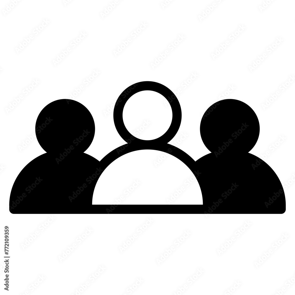 Group of people or group of users / friends flat icon for apps and websites Group of people or group of users / friends flat icon for apps and websites