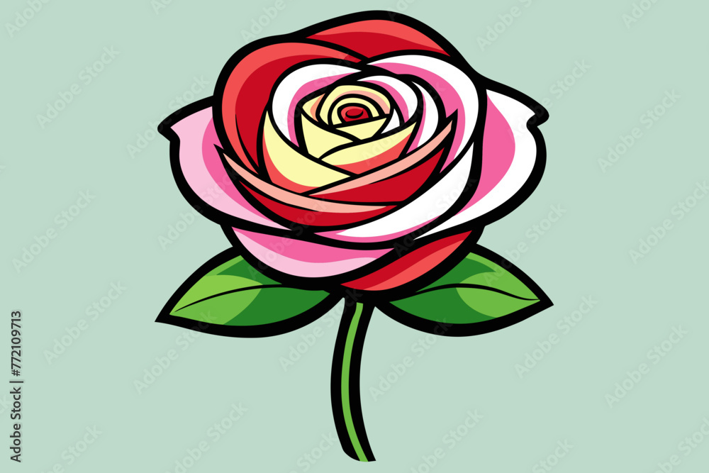 Rose Vector sitting ups and starring in front Rose Vector sitting ups and starring in front