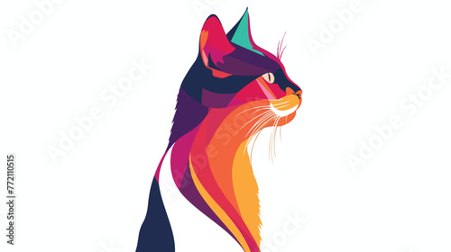  Abstract Cat Vector Art for Pet Shop logo