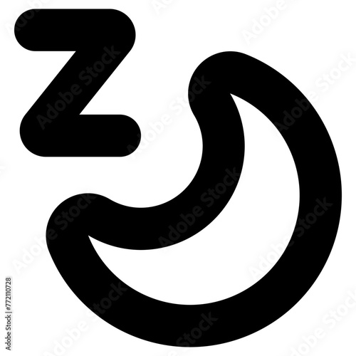 moon sleep icon, simple vector design