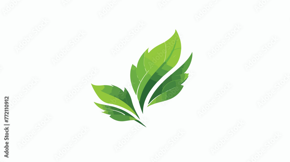abstract leaf nature logo or icon  flat vector