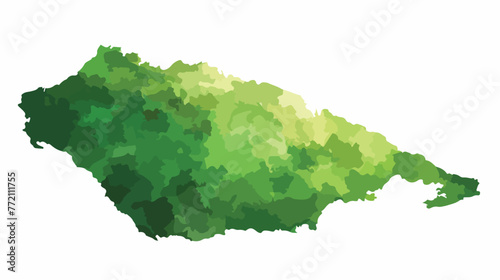 An Illustrated Country Shape of Sierra Leone flat vector