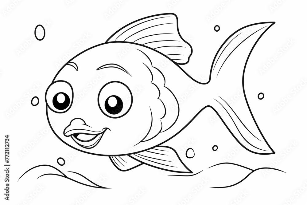 Fish coloring for children to print. Coloring for school. Coloring for ...