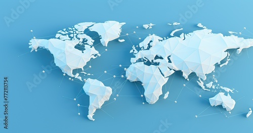 Global Air Travel and Connectivity Concept with Paper Airplanes and Map, abstract digital art wallpape