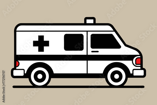 Vector design pf a ambulans 