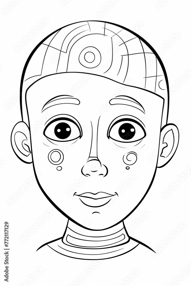 Coloring pages of heads for children to print. Coloring for school. Coloring for the house. Creative hobbies for children. 