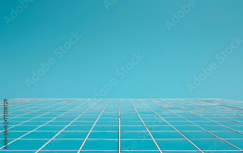 Ground with grid lines and blue background
