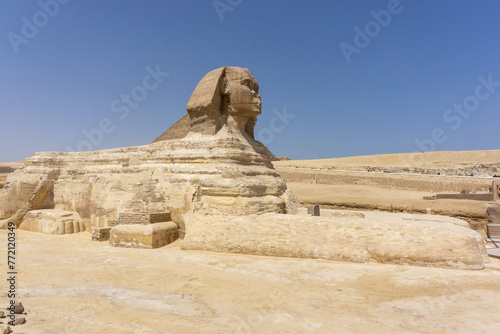 The Sphinx in the Giza pyramid complex, Cairo, Egypt