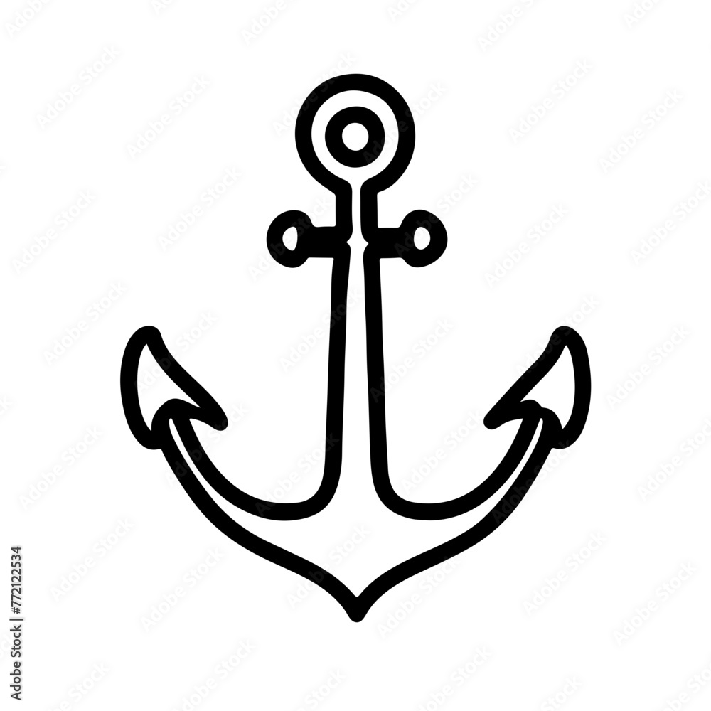 anchor as simple single icon logo vector illustration, isolated on transparent background anchor as simple single icon logo vector illustration, isolated on transparent background