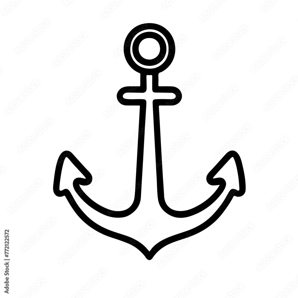anchor as simple single icon logo vector illustration, isolated on transparent background anchor as simple single icon logo vector illustration, isolated on transparent background