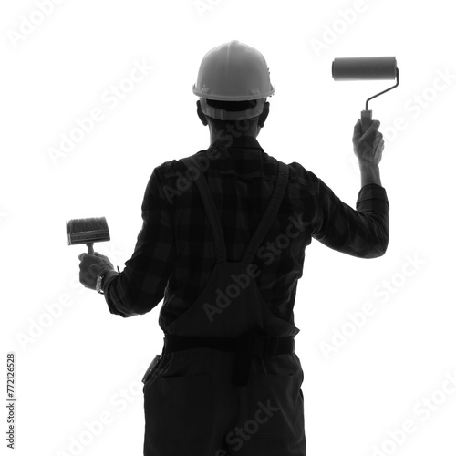 Silhouette of mature decora...