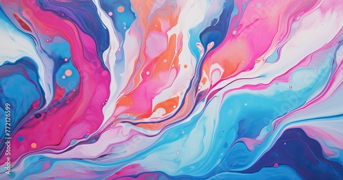 Abstract fluid art background with swirling colors and patterns photo