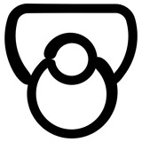 pacifier icon, simple vector design