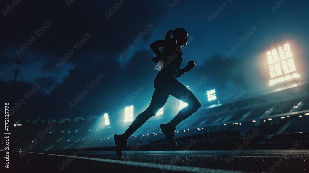 sportsman running.