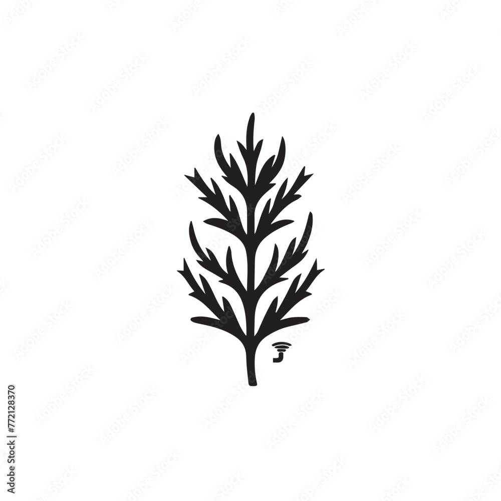 Juniper in cartoon, doodle style . Image for t-shirt, web, mobile apps and ui. Isolated 2d vector illustration in logo, icon, sketch style, Eps 10, black and white. AI Generative