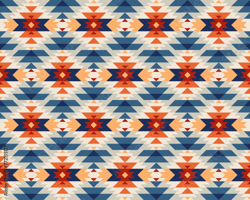 Traditional native pattern, geometric shapes, seamless pattern for print or background. vector illustration