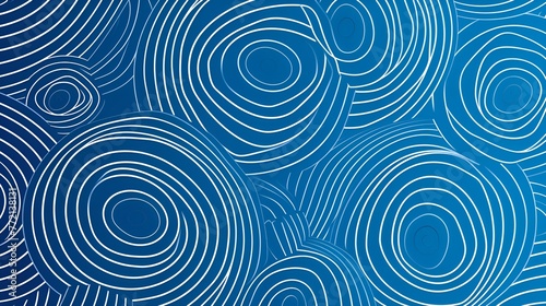 Circles and Circles Vector Pattern on Blue Background  Circles  vector pattern  blue background