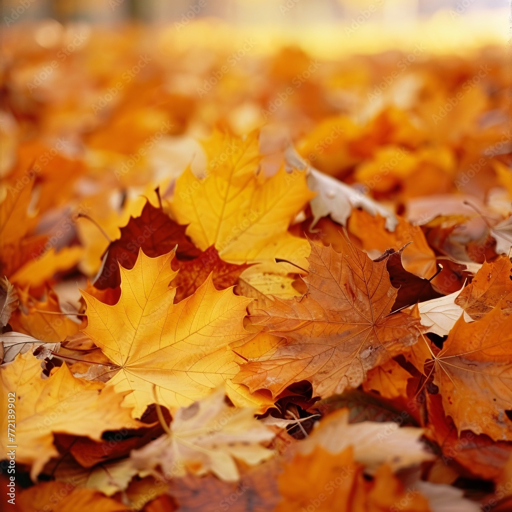 Fall Foliage A Golden Harvest of Leaves Generative AI Fall Foliage A Golden Harvest of Leaves Generative AI