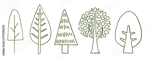 手描き風の木のイラスト