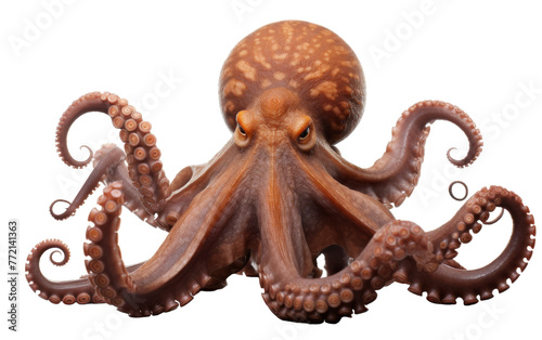 Majestic octopus gracefully stands in the tranquil water