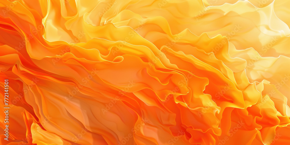 Abstract wavy orange background, thin fabric panels Abstract wavy orange background, thin fabric panels