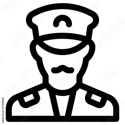 police officer icon, simple vector design