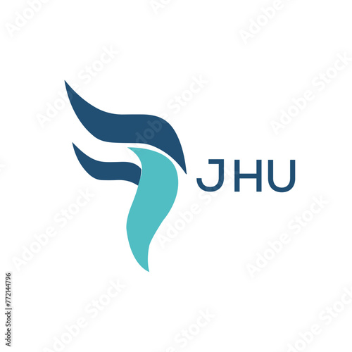 JHU logo design template vector. JHU Business abstract connection vector logo. JHU icon circle logotype. 