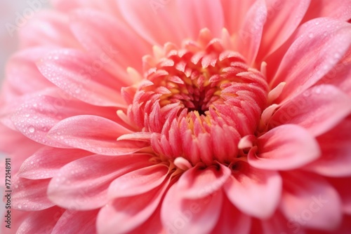 Intricate Pink flower closeup. Macro plant fresh bright flora dahlia. Generate Ai
