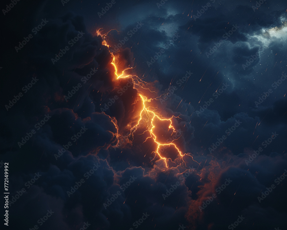Dramatic Thunderstorm with Lightning