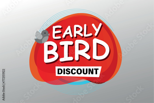 early bird discount poster banner graphic design icon logo sign symbol social media website coupon

