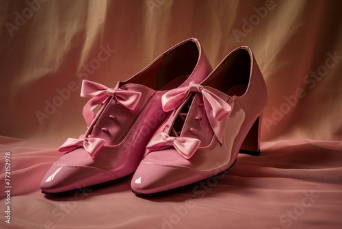 Eye-catching Woman pink shoes. Sport shopping summer trendy model. Generate Ai