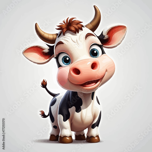 Cow cartoon Logo Design Very Cool