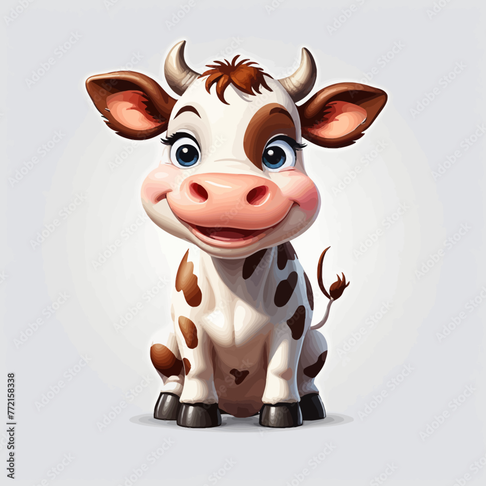 Cow cartoon Logo Design Very Cool