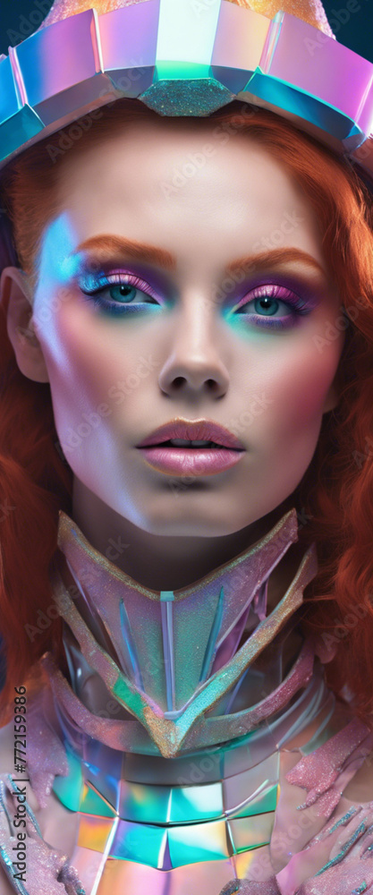 Obraz premium Redhead beautiful female country artist