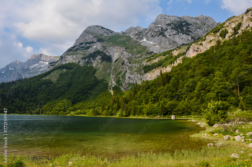 Piva National Park, lake in the mountains