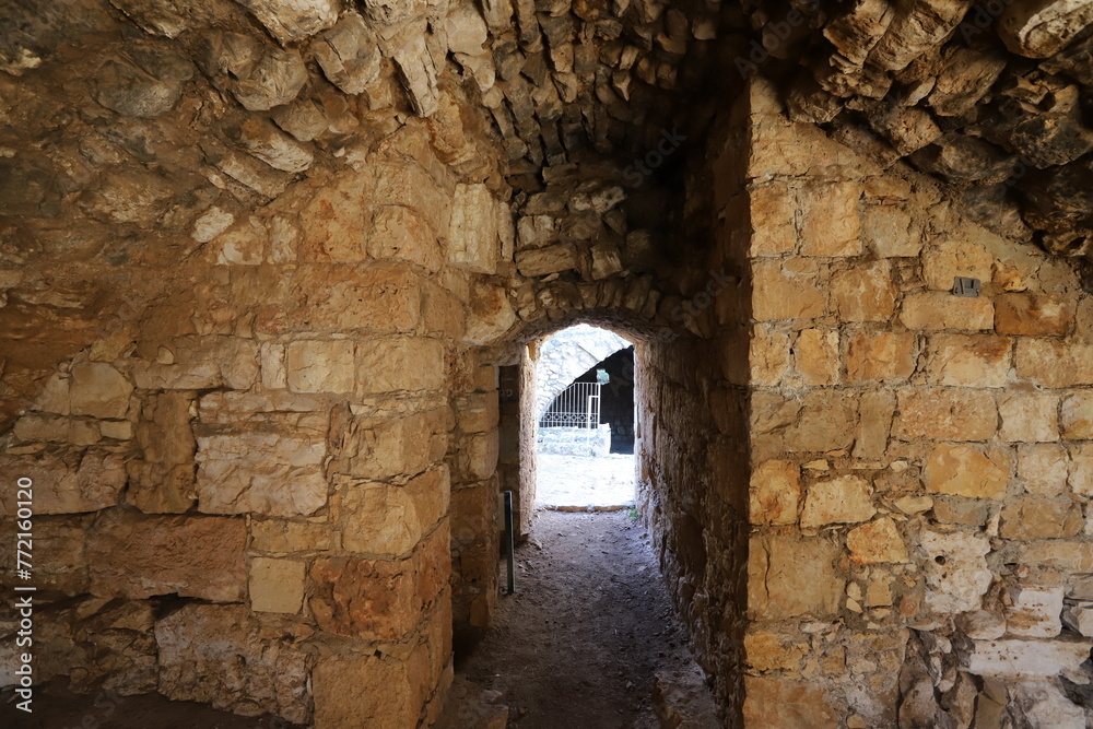 02/12/2024 Haifa Israel. Yehiam is the ruins of a Crusader and Ottoman-era fortress in western Galilee, Israel.