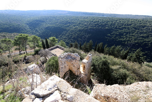 02/12/2024 Haifa Israel. Yehiam is the ruins of a Crusader and Ottoman-era fortress in western Galilee, Israel. photo