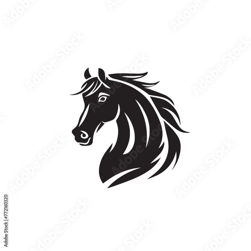 Horse in cartoon, doodle style . Image for t-shirt, web, mobile apps and ui. Isolated 2d vector illustration in logo, icon, sketch style, Eps 10, black and white. AI Generative