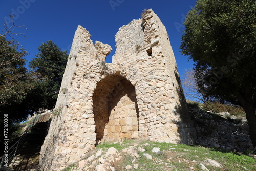 02/12/2024 Haifa Israel. Yehiam is the ruins of a Crusader and Ottoman-era fortress in western Galilee, Israel. photo