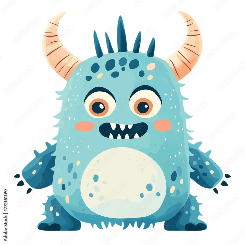 Fototapeta premium Cute monster png.