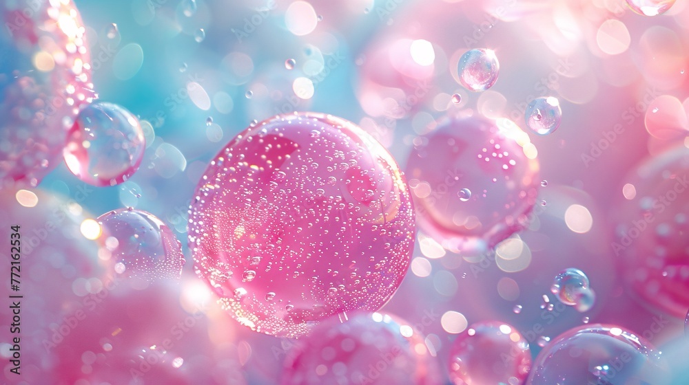 Pink Bubbles in a Rainbow Pool A Colorful and Vibrant Image for Adobe Stock Generative AI Pink Bubbles in a Rainbow Pool A Colorful and Vibrant Image for Adobe Stock Generative AI