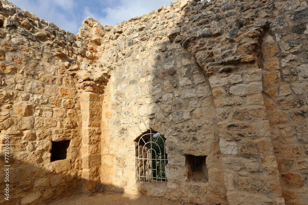 02/12/2024 Haifa Israel. Yehiam is the ruins of a Crusader and Ottoman-era fortress in western Galilee, Israel. 02/12/2024 Haifa Israel. Yehiam is the ruins of a Crusader and Ottoman-era fortress in western Galilee, Israel.
