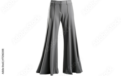 Womens high-waisted pants with wide legs cascade gracefully