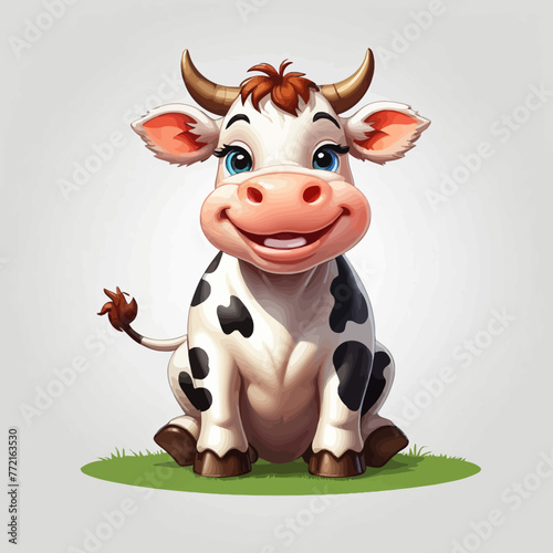 Cow cartoon Logo Design Very Cool © Syarifah