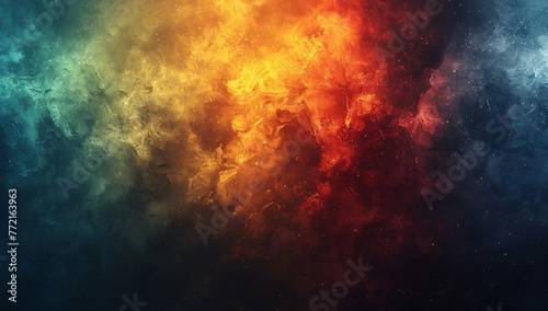 Fiery Fusion A Colorful Blend of Fire and Water Generative AI © Bipul Kumar