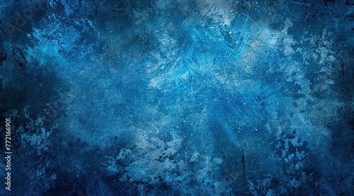 Monochrome colored canvas background in blue, gradient and ultra-clear, with solar highlights photo