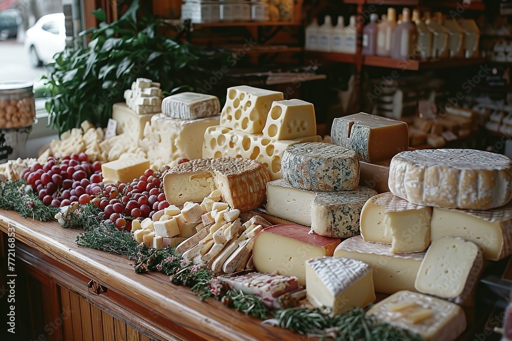 Gourmet Cheese Shop A gourmet cheese shop with a wide selection of artisanal cheeses