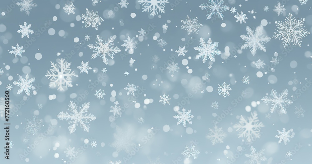 snowflakes falling on transparent background vector illustration, white ...
